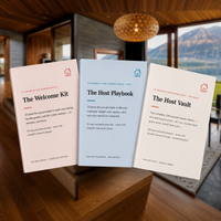 The Welcome Kit, The Host Playbook and The Host Vault guides shown together